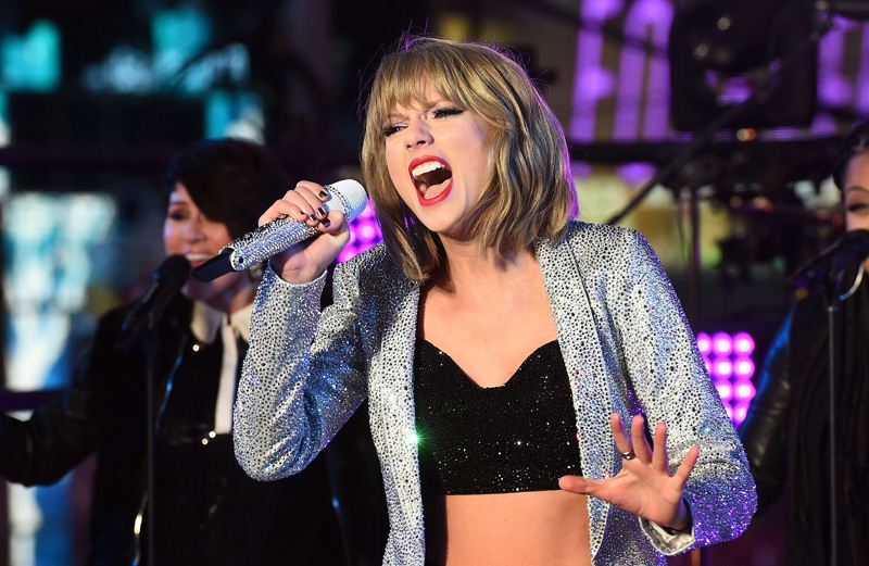 Taylor Swift bei der Silvesterfeier am Times Square in New York