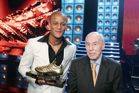 Vincent Kompany und Rik Coppens bei der Verleihung des "Goldenen Schuh" am 26.1.2005