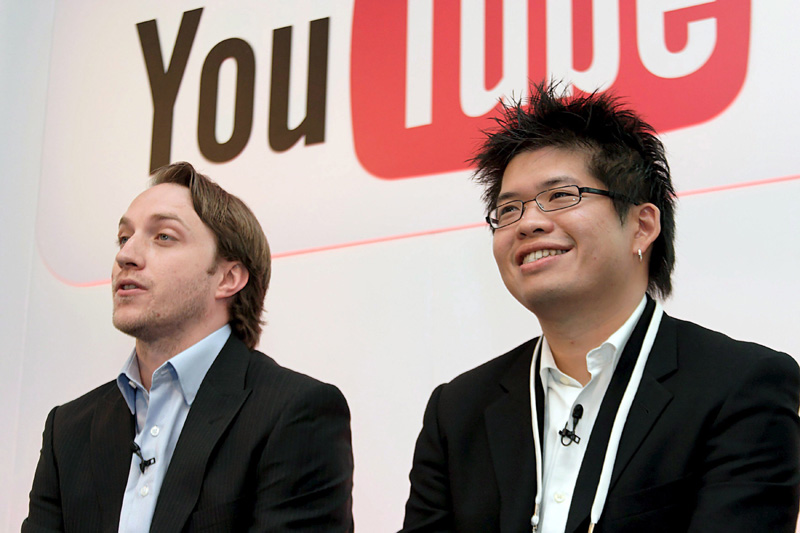 Die Youtube-Gründer Chad Hurley (links) und Steve Chen (Juni 2007)