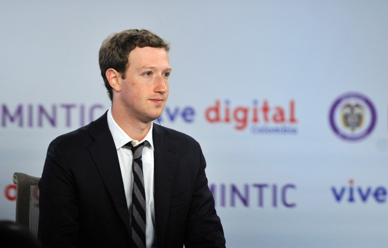 Facebook-Gründer Mark Zuckerberg bei einem Besuch in Kolumbien