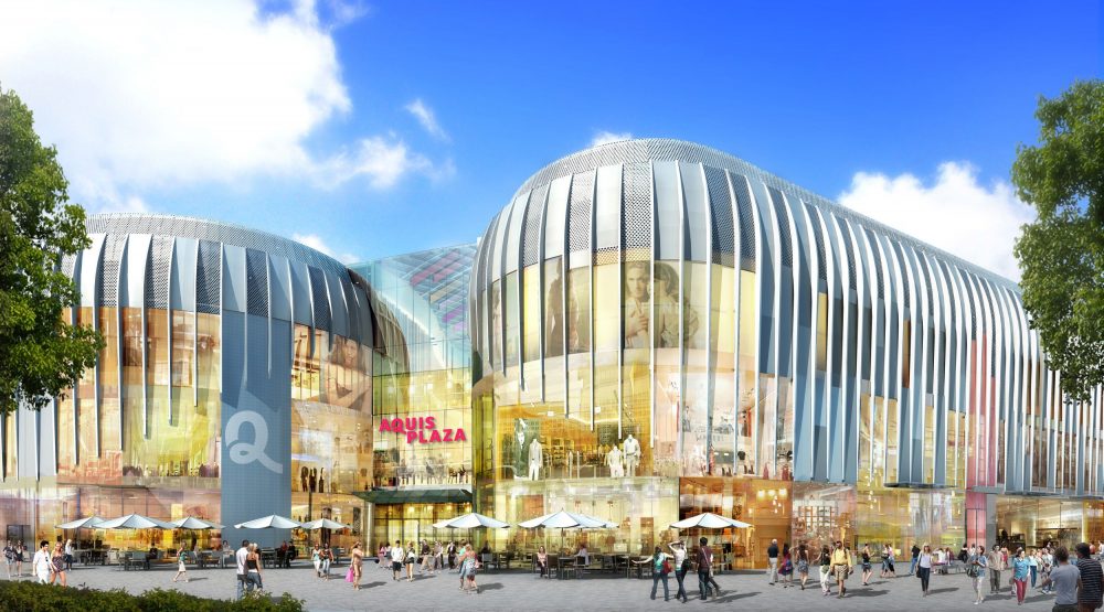 Außenansicht des "Aquis Plaza" in Aachen