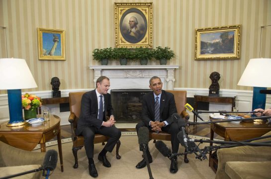 Donald Tusk und Barack Obama am Montag im Weißen Haus