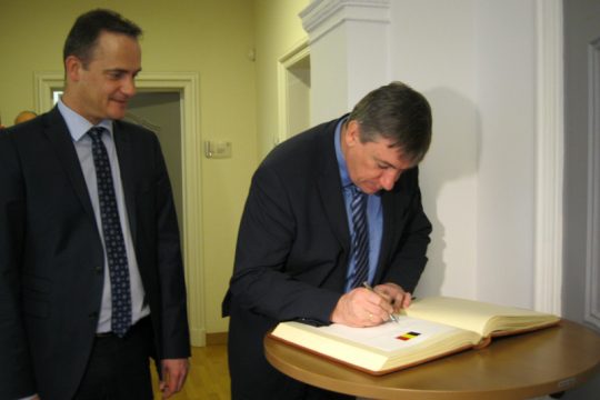 Innenminister Jan Jambon in Eupen