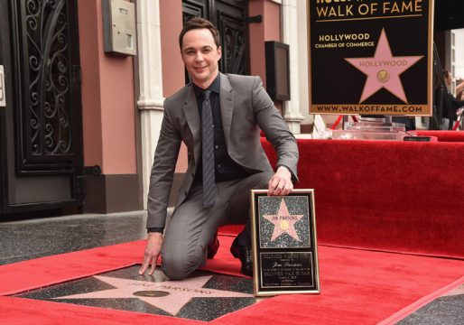 Jim Parson bei der Enthüllung seines Sterns auf dem "Walk of Fame" in Hollywood