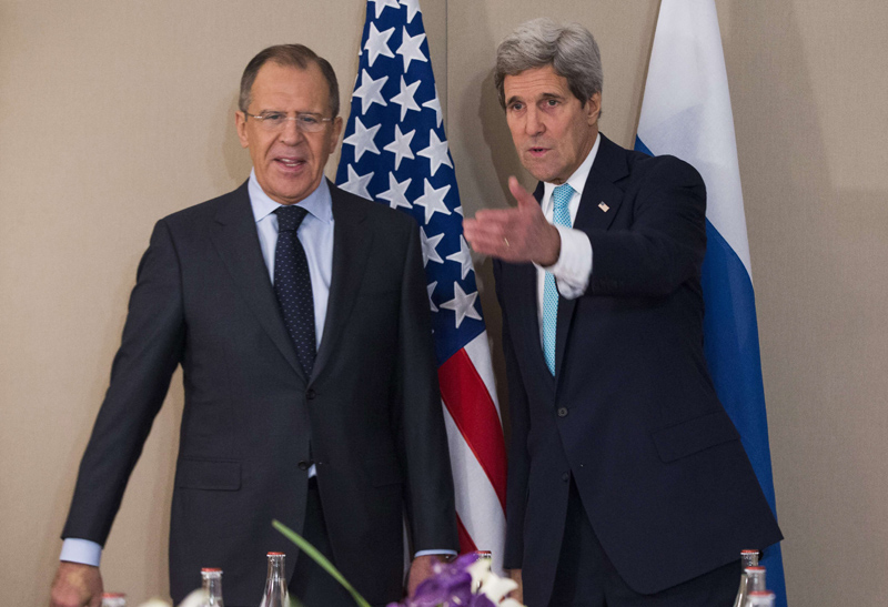 Sergej Lawrow und John Kerry in Genf