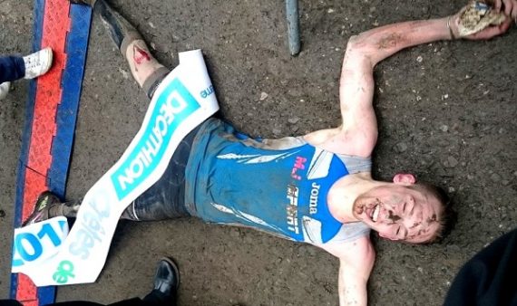 Sieger Ludwig Lefebvre im Ziel der 38. "Crêtes de Spa"