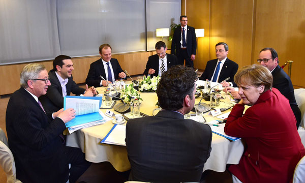 Krisengespräch in kleiner Runde am Rande des EU-Gipfels