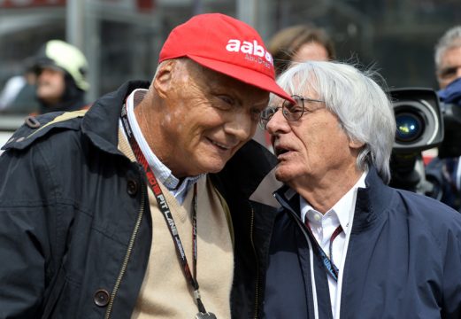 Niki Lauda und Bernie Ecclestone beim Formel-1-Rennen in Spa-Francorchamps 2013