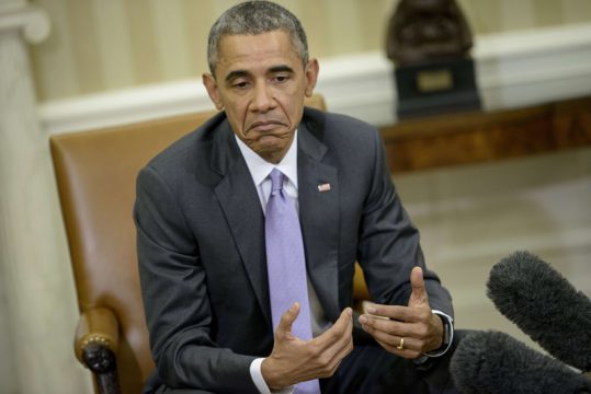 US-Präsident Obama am Dienstag auf einer Pressekonferenz