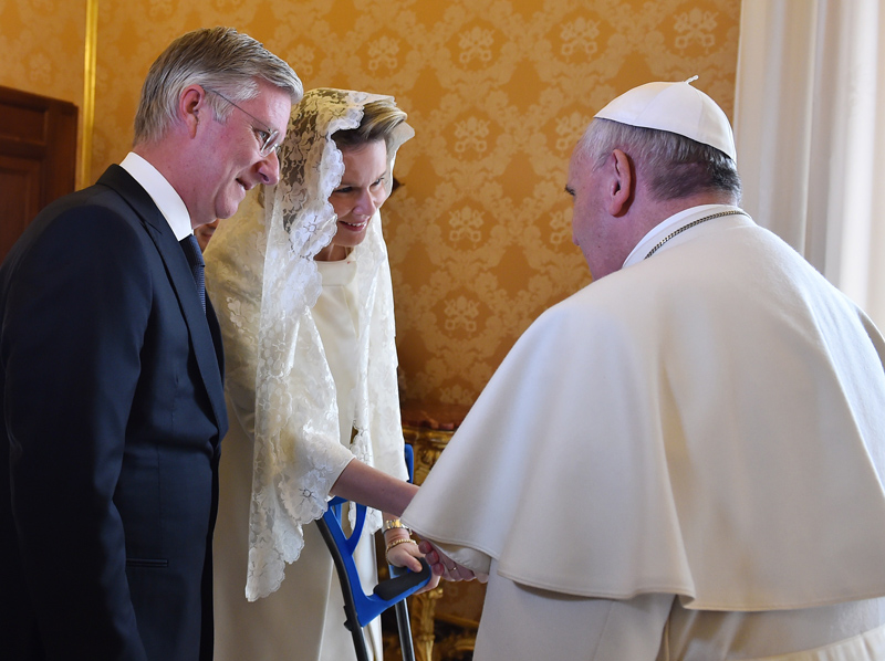 König Philippe und Königin Mathilde bei Papst Franziskus