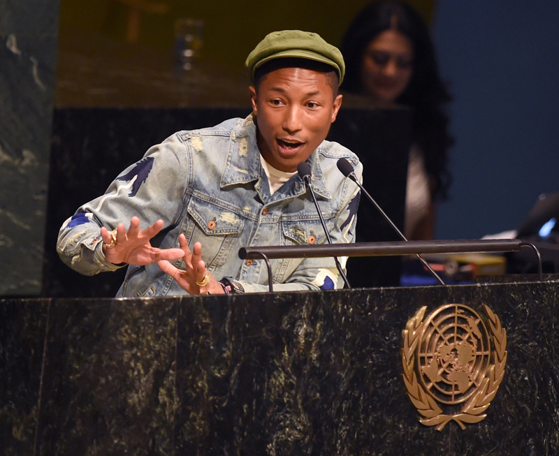 "Happy": Pharrell Williams spricht vor den Vereinten Nationen
