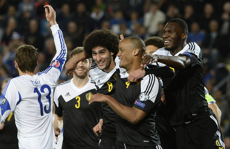 Belgien gewinnt EM-Qualifikationsspiel in Israel mit 1:0 nach einem Tor von Marouane Fellaini