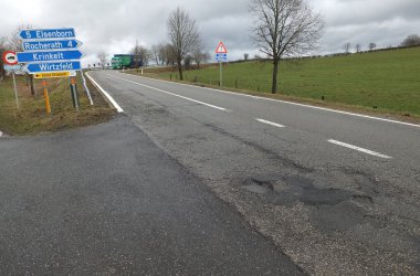 Regionalstraßen Büllingen-Rocherath und Büllingen-Losheimergraben in schlechtem Zustand