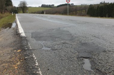 Regionalstraßen Büllingen-Rocherath und Büllingen-Losheimergraben in schlechtem Zustand