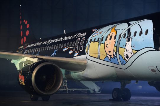 Das "Tim und Struppi-Flugzeug" der Brussels Airlines