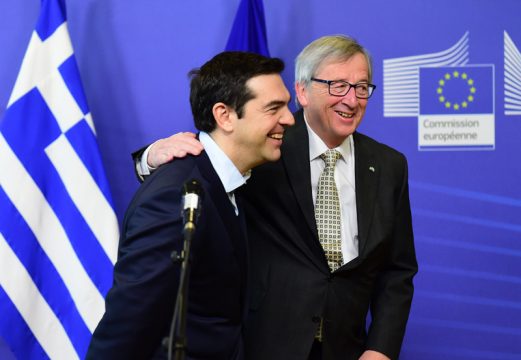 Greichenlands Ministerpräsident Alexis Tsipras und EU-Kommissionschef Jean-Claude Juncker in Brüssel