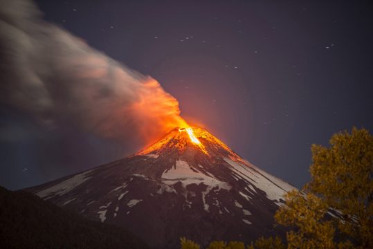 Vulkan Villarrica im Süden Chiles ausgebrochen