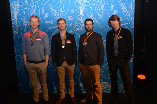 Meisterschaften der Berufsschüler in Namur: ZAWM-Schüler mit ihren Medaillen