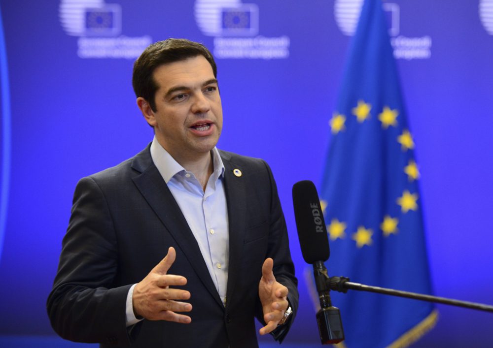 Der griechische Regierungschef Alexis Tsipras am 23.4. in Brüssel