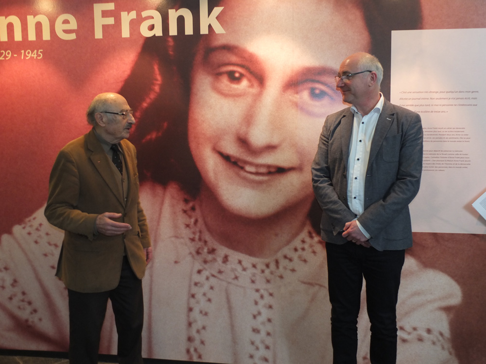 Ausstellung "Anne Frank, une histoire d’aujourd’hui" in der Abtei von Stavelot: Henri Kichka und Virgile Gauthier