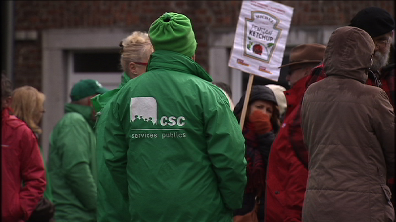 CSC und FGTB informieren am Eupener "Clown"
