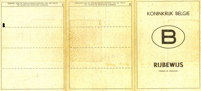 Altes Modell eines belgischen Führerscheins (Illustrationsbild)