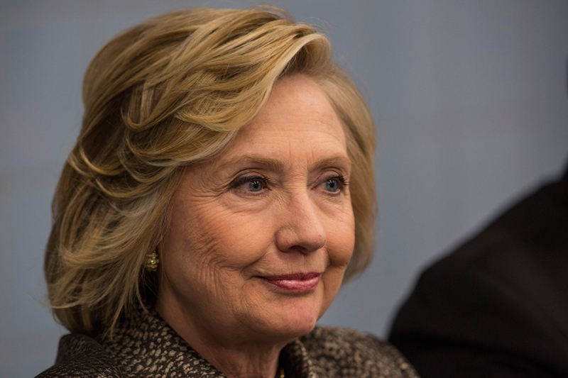 Präsidentschaftsbewerberin Hillary Clinton am 1. April