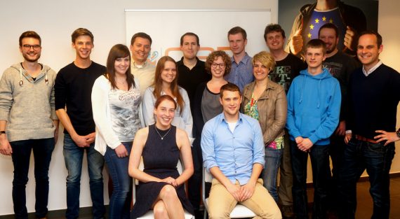 Treffen der Jungen Mitte am 10. April - vorne: Marie-Julie Xhonneux und Tobi Graeven