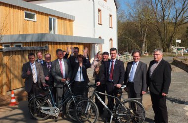 Präsentation des neuen Kyllradwegs auf der alten Bahntrasse Jünkerath-Weywertz