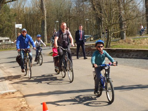 Präsentation des neuen Kyllradwegs auf der alten Bahntrasse Jünkerath-Weywertz