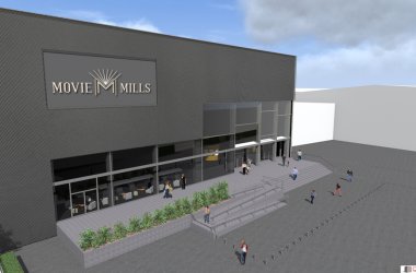Skizzen für den neuen "MovieMills"-Kinokomplex in Malmedy