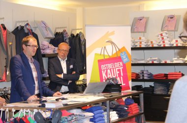 Pressekonferenz im Modehaus Pankert: "Ostbelgien kauft lokal....ich auch!"