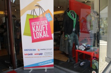 Pressekonferenz im Modehaus Pankert: "Ostbelgien kauft lokal....ich auch!"
