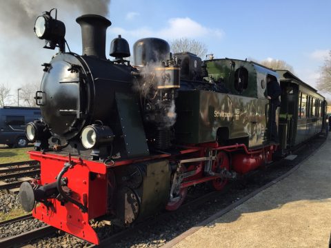 Eine Dampflok der Selfkantbahn