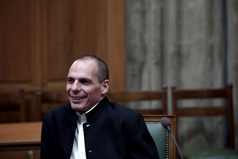 Gianis Varoufakis bei einer Kabinettssitzung in Athen (29.3.)