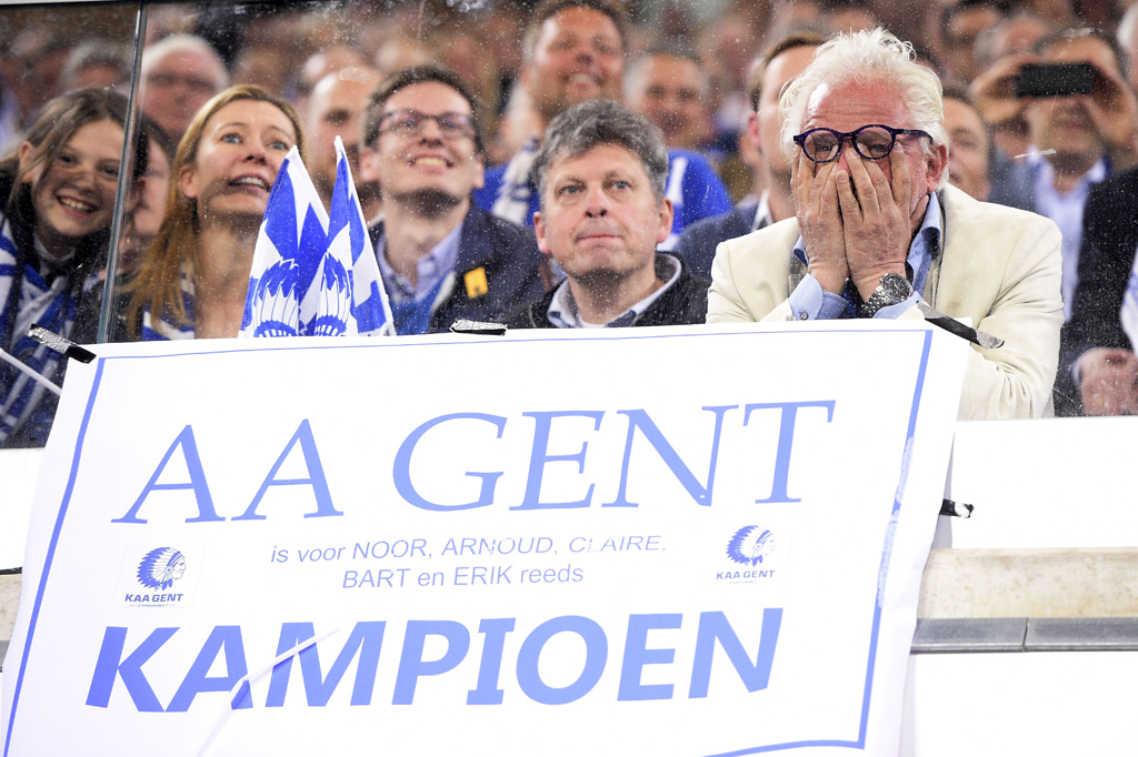 AA-Gent-Fans nach dem Pokalsieg ihres Vereins