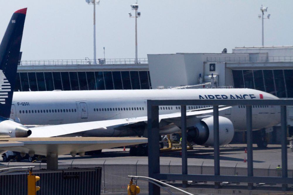 Eine Air-France-Maschine an einem Gate von New Yorks John F. Kennedy Airport