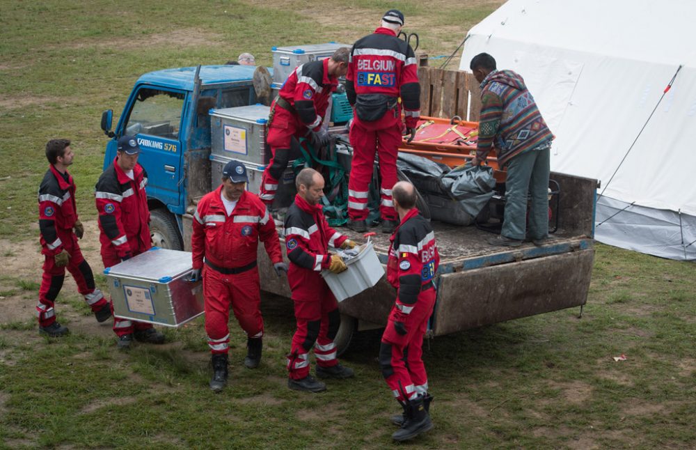 Einsatzteam B-Fast in Gorkha (Donnerstag)