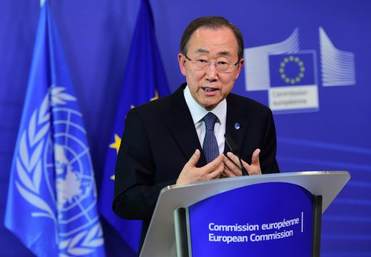 UN-Generalsekretär Ban Ki Moon hielt am Mittwoch eine Rede im Europäischen Parlament in Brüssel