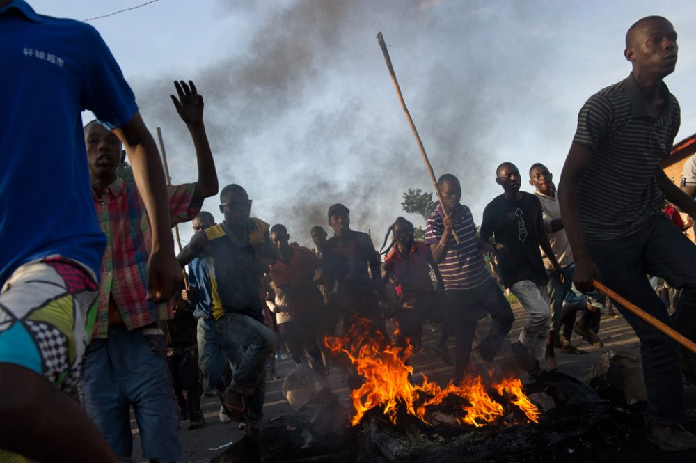 Proteste gegen erneute Kandidatur von Burundis Präsident Pierre Nkurunziza in Bujumbura (4. Mai)