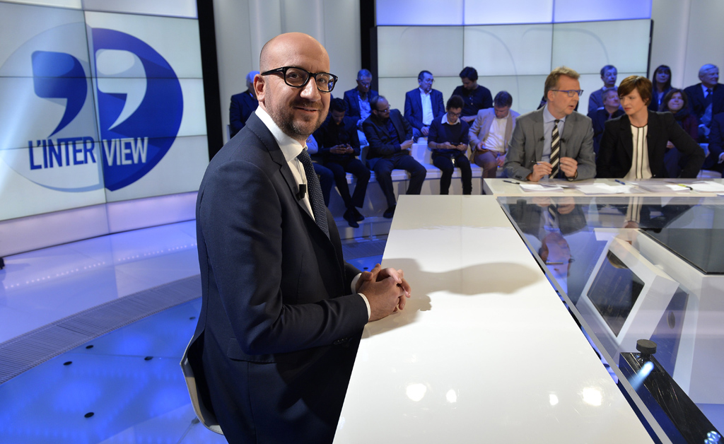 Premierminister Charles Michel am Mittwochabend beim großen Interview der RTBF