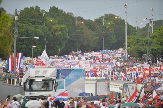 Veranstaltung zum 1. Mai in Havanna - auch FGTB-Delegierte waren in Kuba