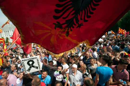 Demonstration der Opposition in Mazedonien