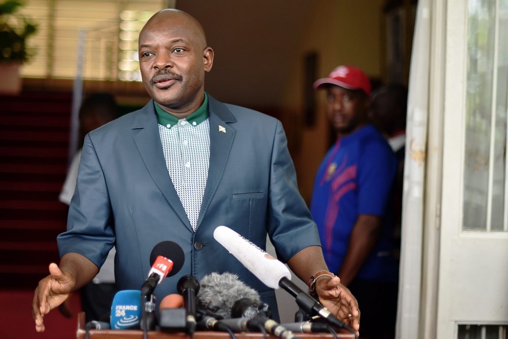 Präsident Pierre Nkurunziza in Bujumbura (17. Mai)