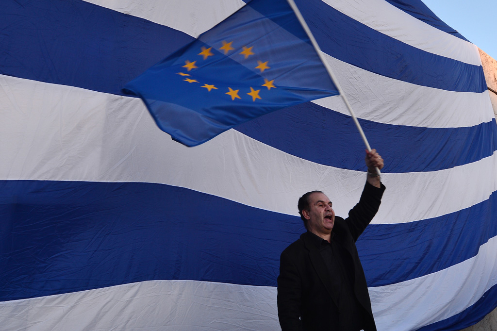 Kundgebung in Athen für Verbleib in der Eurozone (Montag)