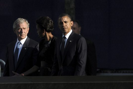 Selten vereint: George W. Bush und Barack Obama bei einer 9/11-Gedenkfeier