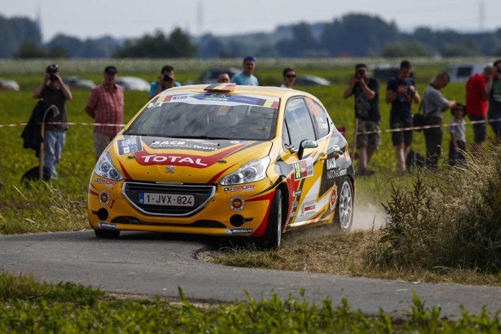 Gino Büx/Eric Borguet im Peugeot 208 R2 bei der Ypern-Rallye