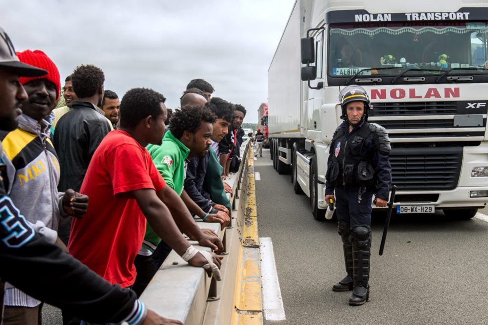 Illustrationsbild: Flüchtlinge in Calais