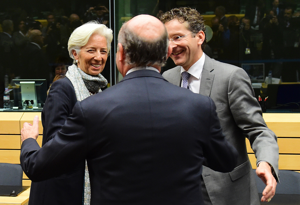 Christine Lagarde und Jeroen Dijsselbloem am Montag in Brüssel