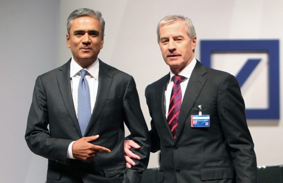 Anshu Jain (l.) und Jürgen Fitschen treten als CEO bei der Deutschen Bank zurück.